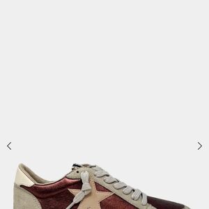 ShuShop Burgundy and Beige Star Sneakers